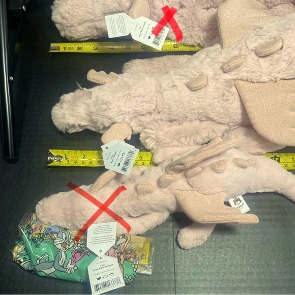 RETIRED BNWT JellyCat Rose Dragon VHTF 26” TAIL UNFURLED GREAT GIFT - Picture 7 of 11